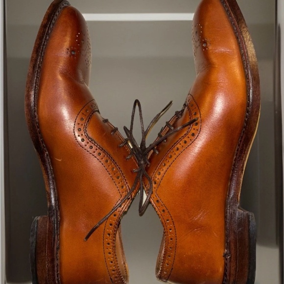 Allen Edmonds 7D Cornwallis Chestnut Brown Oxford Derby Leather Shoes - Picture 5 of 16